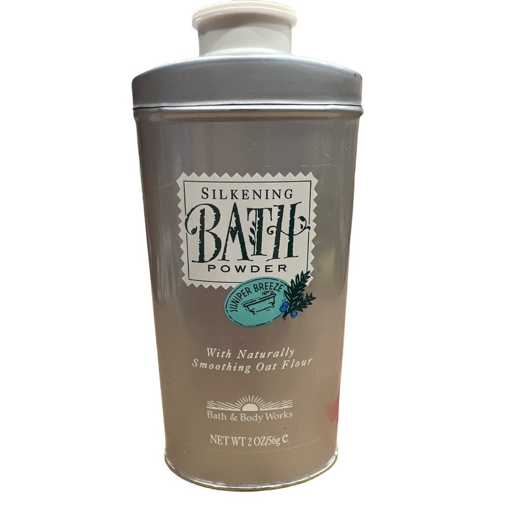 Vintage Bath & Body Works Silkening‎ Bath Powder Juniper Breeze - Open